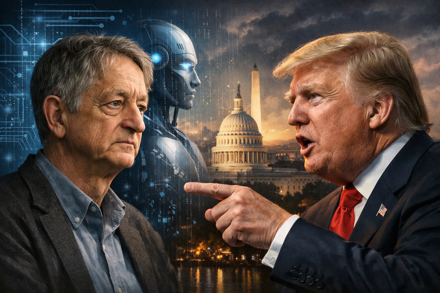 cover for Geoffrey Hinton Critiques Trump’s Stance on Artificial Intelligence