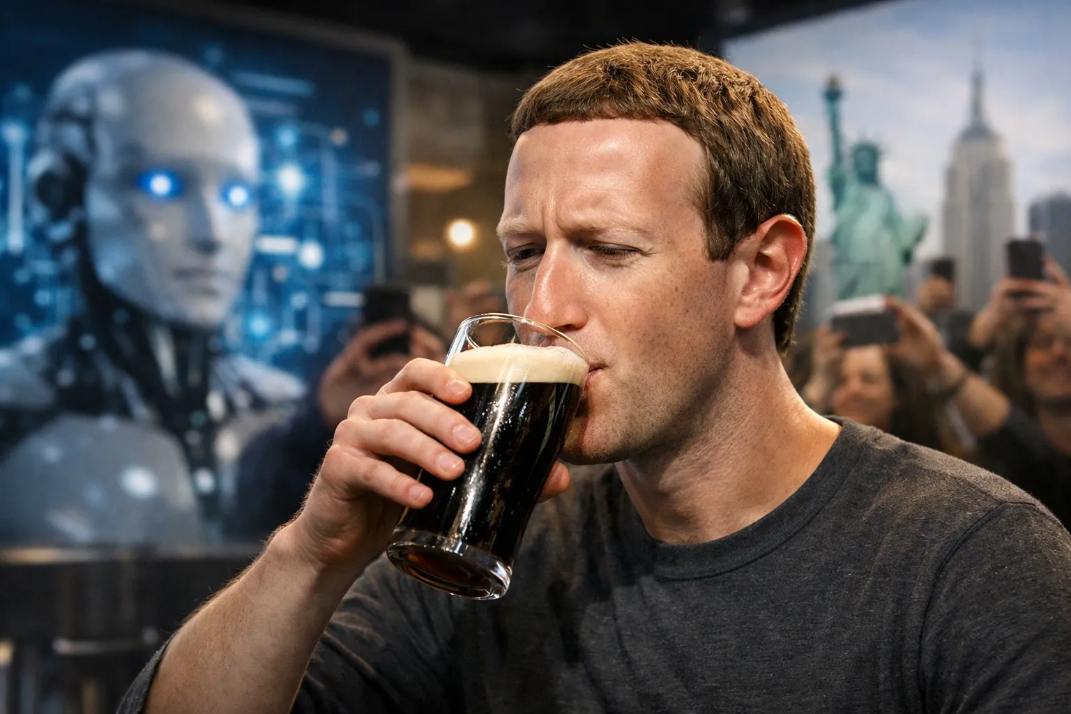 cover for Zuckerberg's AI Plans Eclipsed by Guinness Viral Moment